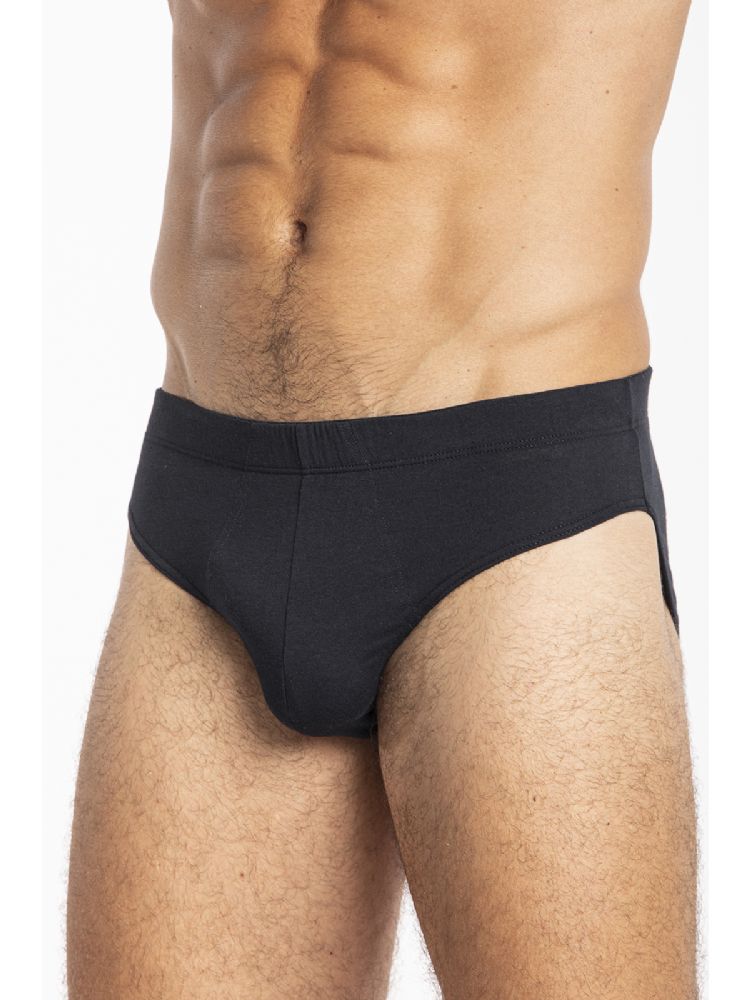 Vacchetti | 2 Slip Uomo Elastico Foderato Tinta Unita Ischia Cotone Jersey Elasticizzato 