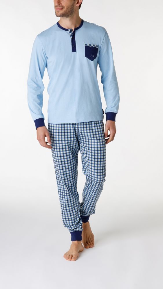 Vacchetti | Pigiama Uomo Serafino Con Polsino L0D6I Cotone Jersey