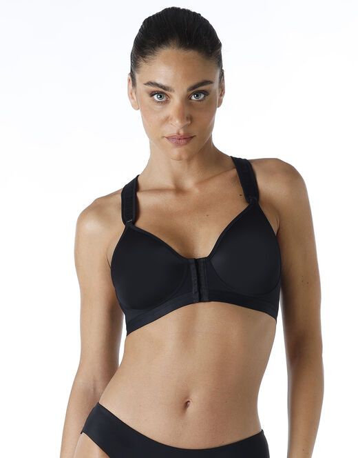 Vacchetti | Reggiseno Sportivo Senza Ferretto Con Allacciatura Frontale E Spallina Sganciabile L0DR8 Misto Cotone