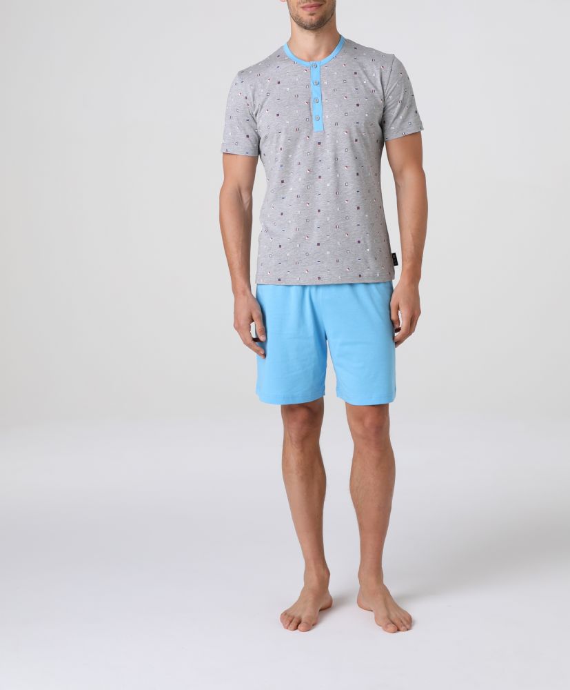 Vacchetti | Pigiama Uomo Corto Serafino L0EQT Cotone Jersey