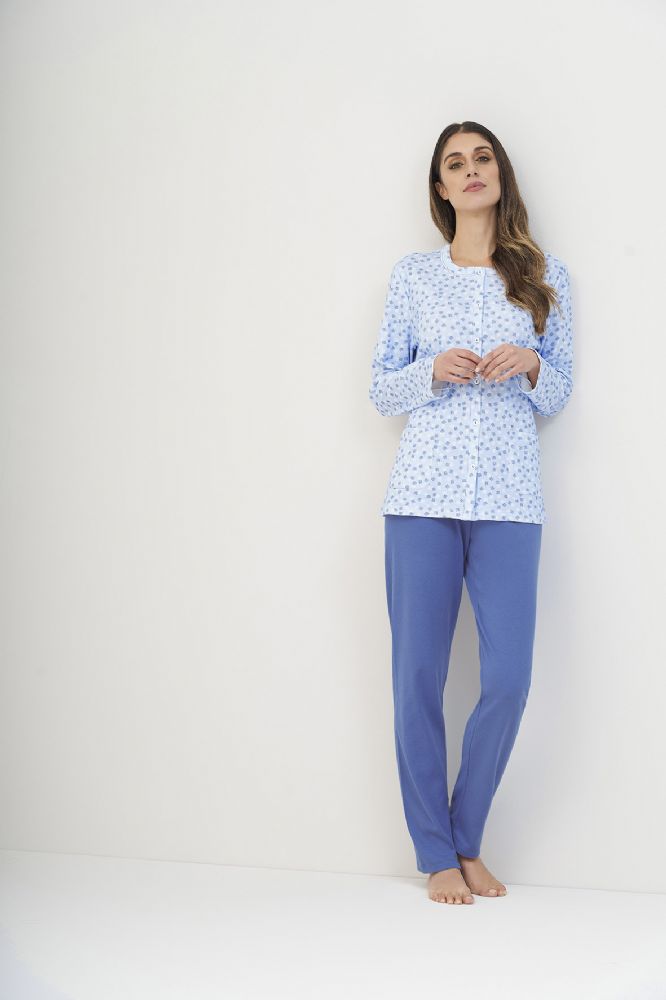 Vacchetti | Pigiama Donna Aperto 92638 Cotone Interlock