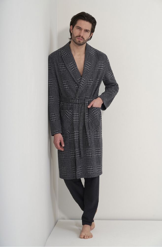 Vacchetti | Vestaglia Uomo Incrociata 77669 Punto Milano