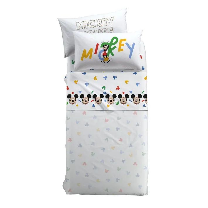 Vacchetti | Completo Lenzuola 1 Piazza Disney Mickey Colors Cotone