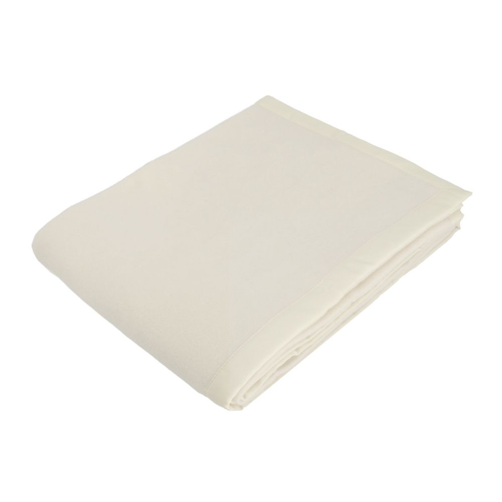Vacchetti | Coperta 2 Piazze 280gr. Tinta Unita Bordo In Tessuto Origami Light Lana 100% Merino Australiano