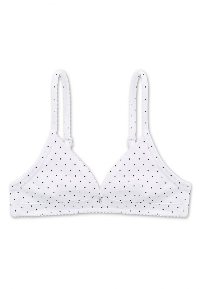 Vacchetti | Reggiseno Bambina Senza Ferretto Triangolino Pois 131088 Cotone Elasticizzato