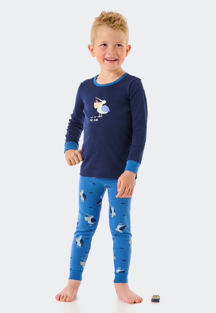 Vacchetti | Pigiama Bambino Girocollo Con Polsino Pellicano Schiesser 179019 Cotone