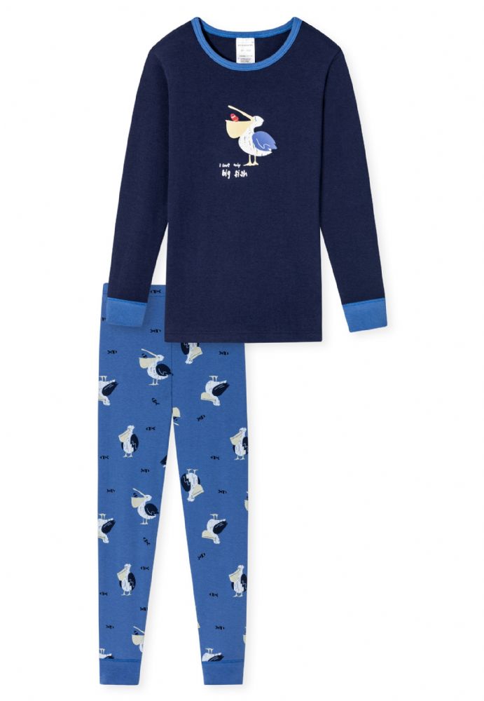 Vacchetti | Pigiama Bambino Girocollo Con Polsino Pellicano Schiesser 179019 Cotone