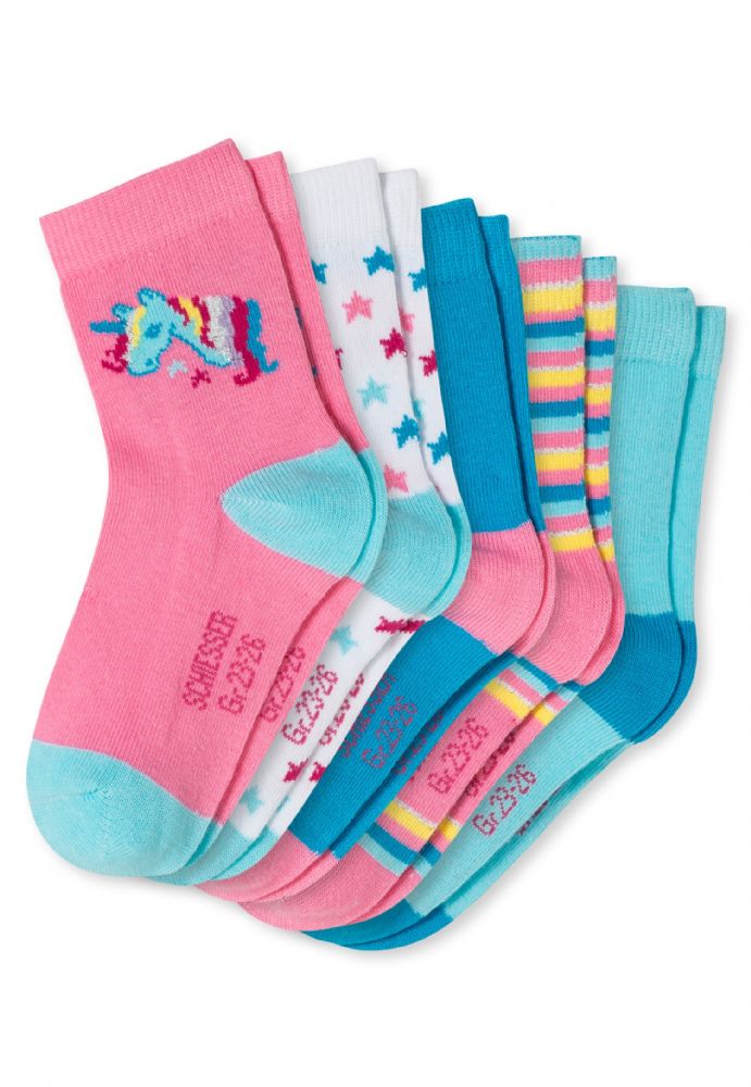 Vacchetti | 5 Calze Bambina/Ragazza Corte 173047 Cotone Elasticizzato