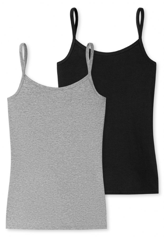 Vacchetti | 2 Canottiere Top Spalla Stretta Ragazza 176657 Cotone Elasticizzato