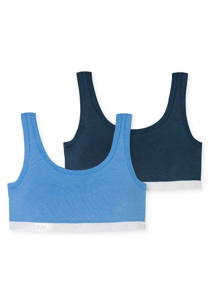 Vacchetti | 2 Reggiseni Brassiere Ragazza 180964 Cotone Elasticizzato
