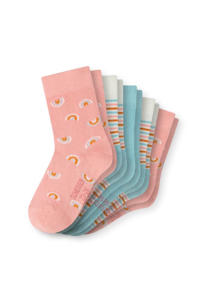 Vacchetti | 5 Calze Corte Bambina / Ragazza Assortite 183285 Cotone Elasticizzato