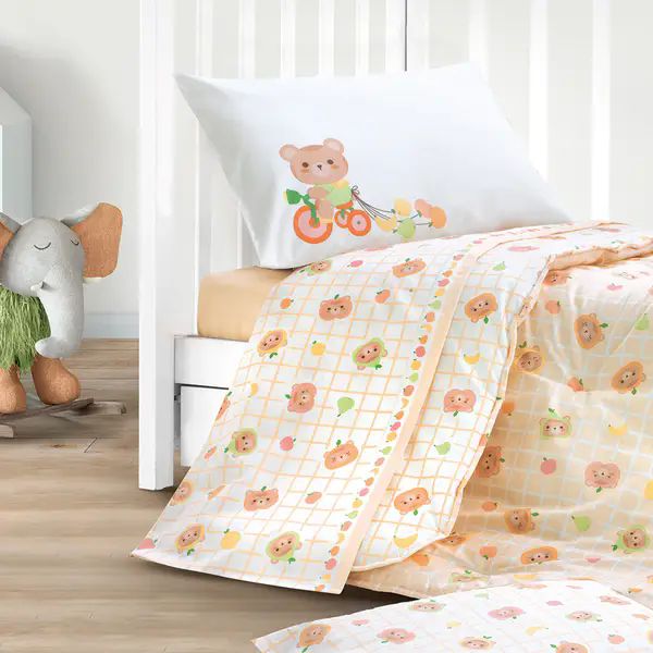 Vacchetti | Completo Lenzuolo Lettino Fantasia Carosello Teddy Cotone