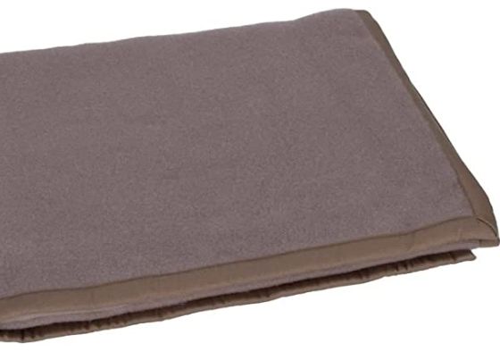 Vacchetti | Coperta 2 Piazze 450gr. Bordo Tessuto Tinta Unita Daisy Lana 100% Vergine Nuova Zelanda