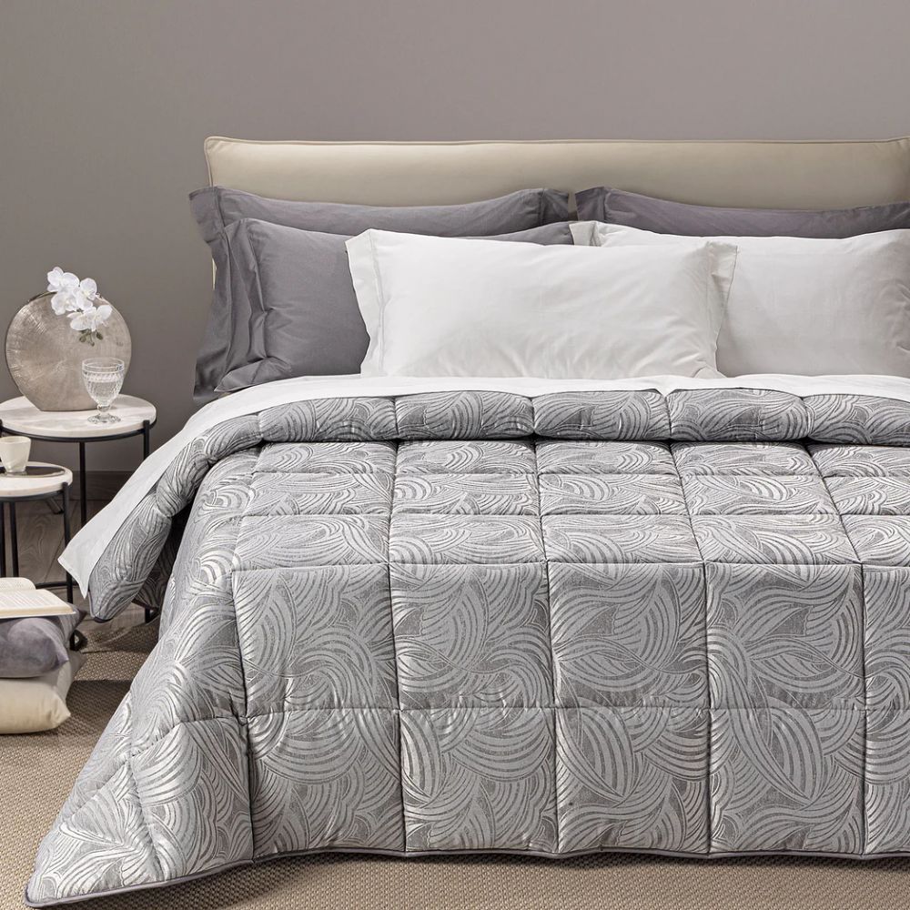 Vacchetti | Trapunta 2 Piazze Fantasia Dreaming Apollo Raso Jacquard Di Cotone