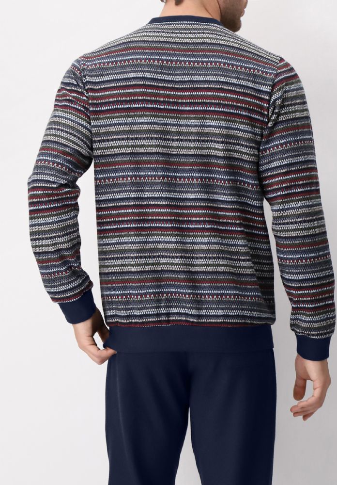 Vacchetti | Pigiama Uomo Serafino Con Polsino VPRT92687 Punto Milano