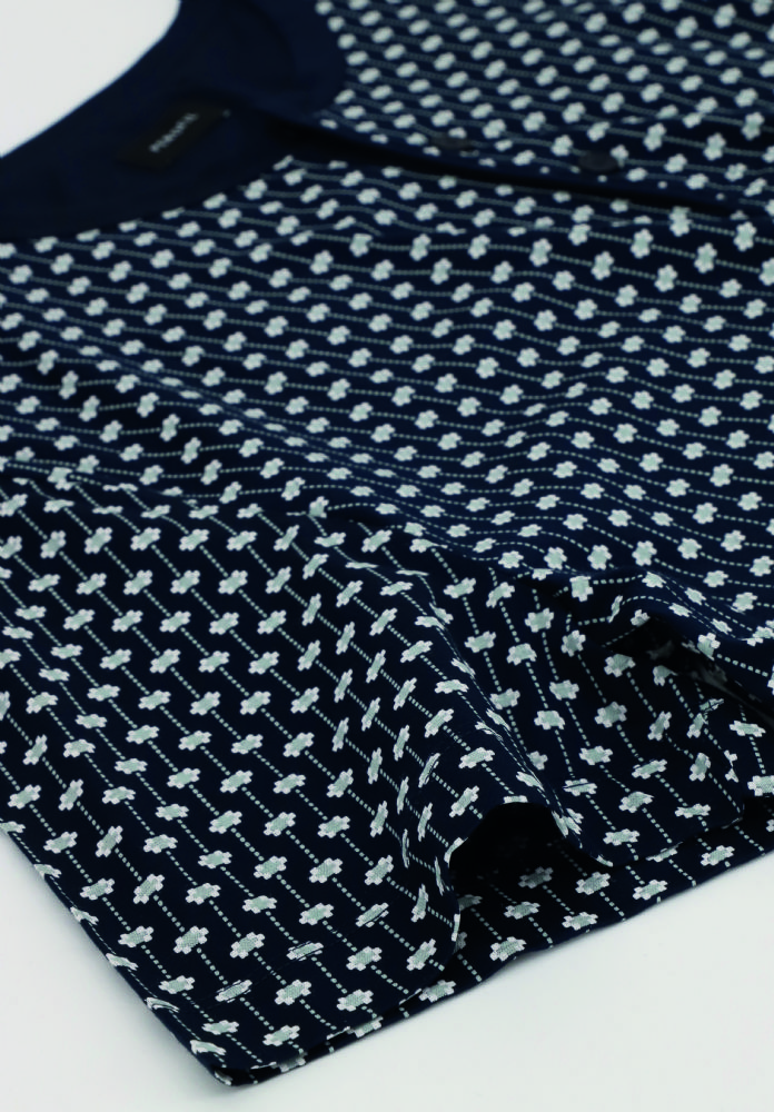 Vacchetti | Pigiama Uomo Corto Serafino Fantasia VPRT93088 Cotone Jersey